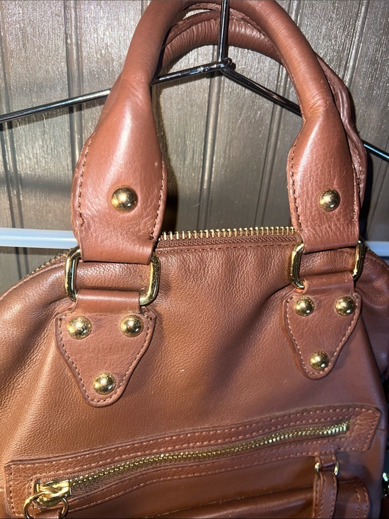 Emma Fox Brown Leather Satchel